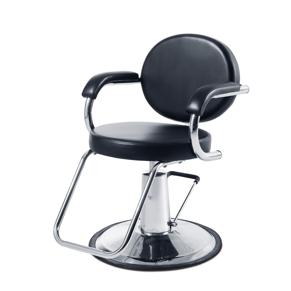DP-1142 Hydraulic Styling Chair with Round Backrest and Chrome Base
